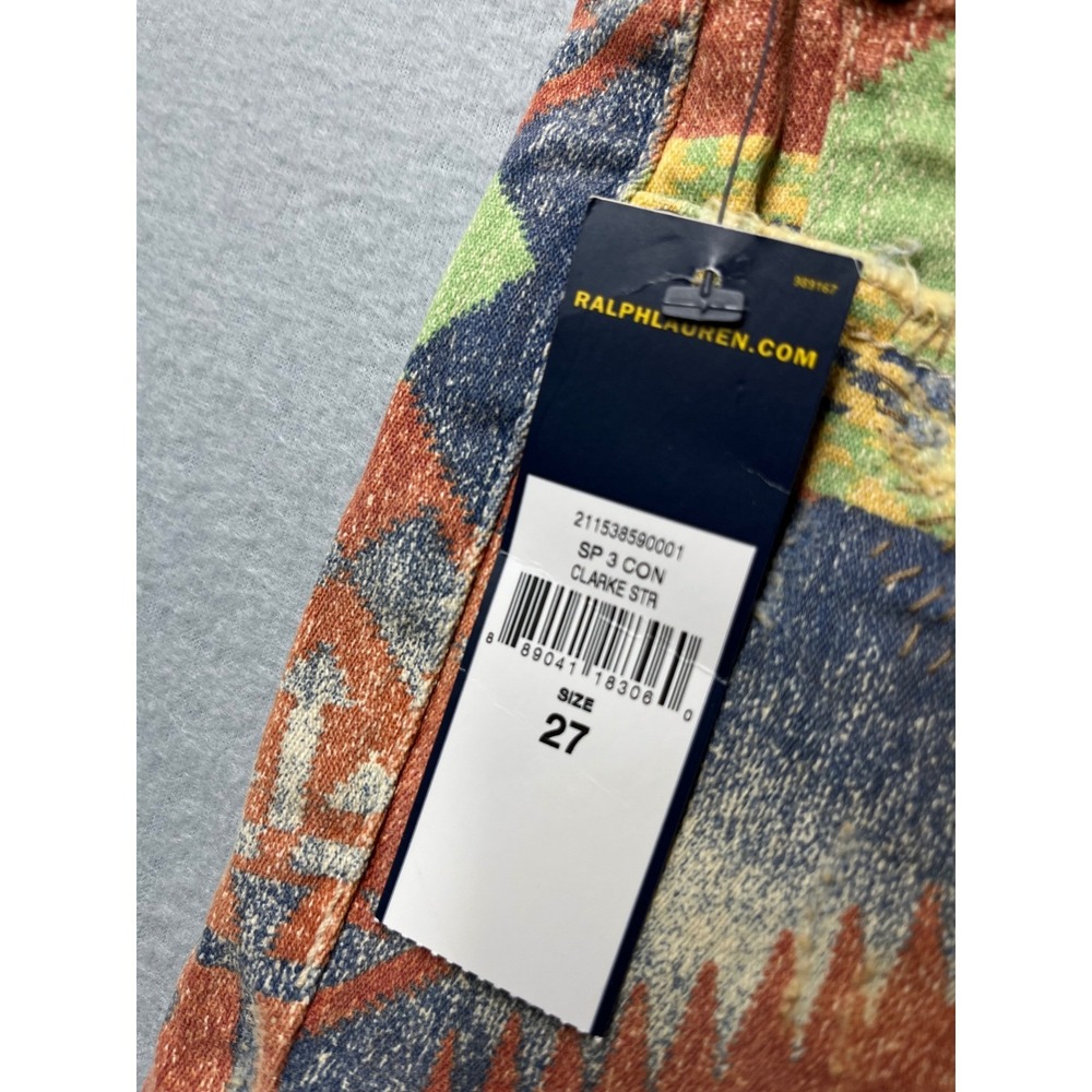 Polo Ralph Lauren Tompkins Skinny Jeans Southwestern Geometric Print Size 27 NEW